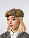 Кепка STETSON арт. 6873502 HATTERAS LINEN HERRINGBONE (оранжевый / коричневый)